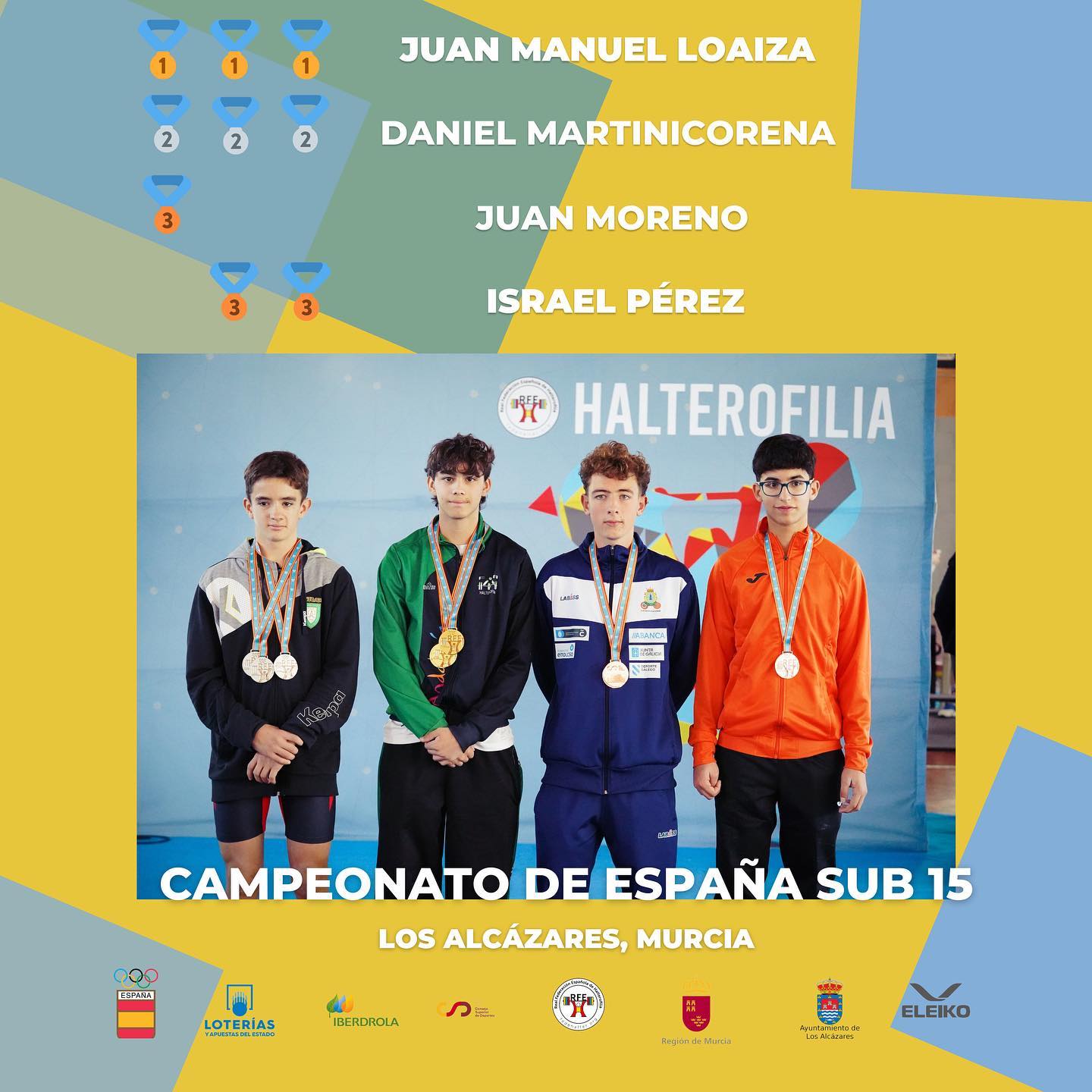 Medallas navarras en el Campeonato de España Sub-15